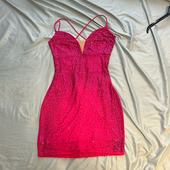 sparkly hot pink rinestone dress💗 - Picture 1 of 4